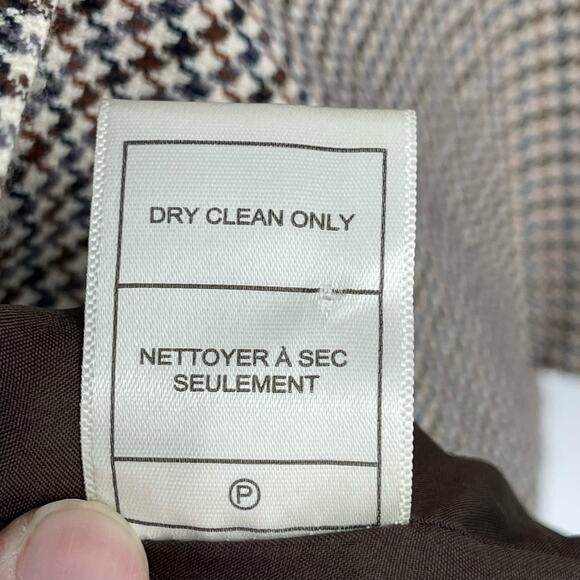 BB Dakota Long Pattern Lined Three Button Blazer Small Academia Preppy Office - Picture 3 of 16